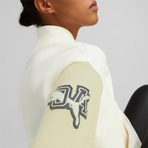 ウィメンズ トレーニング PUMA x OLIVIA AMATO VARSITY ジャケット, Frosted Ivory-Granola