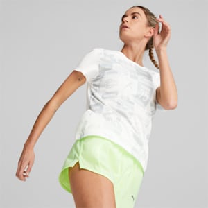 ウィメンズ ランニング RUN FAVORITE AOP 半袖 Tシャツ, PUMA White-AOP