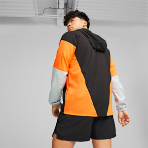 メンズ ランニング RUN 軽量 ジャケット, PUMA Black-Ultra Orange