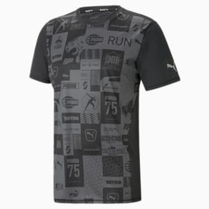 メンズ ランニング RUN FAVORITE AOP 半袖 Tシャツ, PUMA Black-AOP, extralarge-JPN