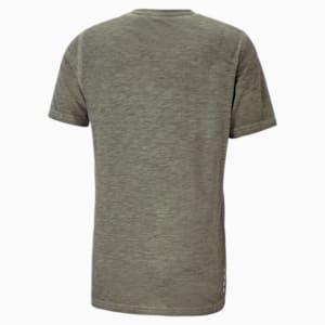 メンズ ヨガ スタジオ ファンデーション ウォッシュ 半袖 Tシャツ, Green Moss