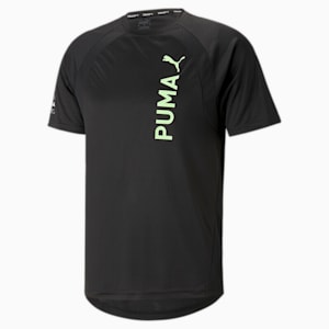 メンズ トレーニング PUMA FIT ULTRABREATHE 半袖 Tシャツ, PUMA Black-Fizzy Lime, extralarge-JPN