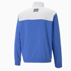 メンズ トレーニング PUMA FIT ヘリテージ ウーブン 1/2 ジップ ウーブンジャケット, Royal Sapphire-Platinum Gray
