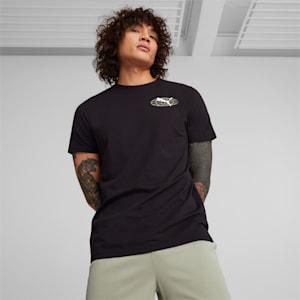 メンズ トレーニング パフォーマンス グラフィック 半袖 Tシャツ, PUMA Black-Q2 Print
