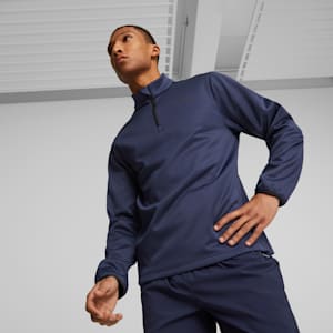 Sudadera de cuarto de cierre Puma Fit Training PWRFleece para hombre, PUMA Navy, extralarge