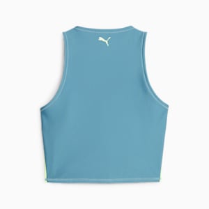 PUMA FIT Women's Eversculpt Training Tank Top, Bold Blue-Speed Green, extralarge-GBR