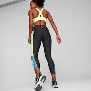 PUMA FIT Women's High Waist Training Leggings, PUMA Black-Speed Green, extralarge-GBR