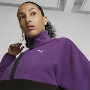 PUMA Fit Women's Training Polar Fleece Top, Purple Pop-PUMA Black, extralarge-GBR