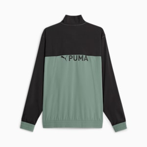 PUMA FIT Full-Zip Woven Men's Training Jacket, Eucalyptus-PUMA Black, extralarge-IND
