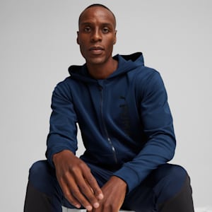 PUMA Fit Double Knit Men's Full-Zip Hoodie, Club Navy, extralarge