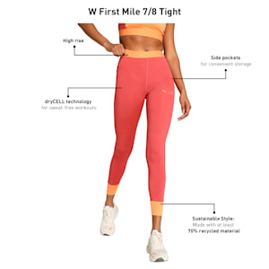 PUMA x FIRST MILE Women's 7/8 Running Leggings, Astro Red, extralarge-IND