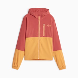 Chaqueta para correr PUMA x First Mile para mujer, Astro Red-Bright Melon, extralarge