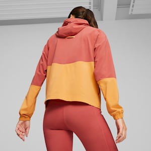 Chaqueta para correr PUMA x First Mile para mujer, Astro Red-Bright Melon, extralarge