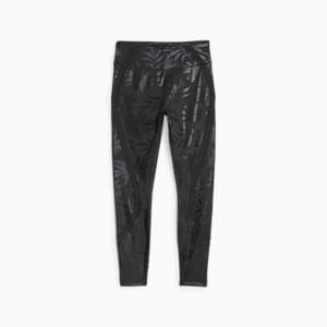 Mallas de entrenamiento de estudio de cintura alta 7/8 con estampado para mujer, PUMA Black-Q4 print, extralarge