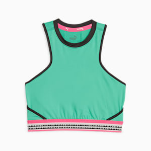 PUMA x LEMLEM Cropped Women's Training Tank Top, Grassy Green, extralarge