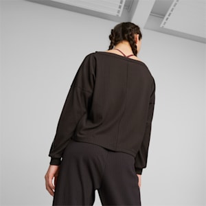STUDIO UNWIND Women's Long Sleeve Training T-shirt, PUMA Black, extralarge-IND