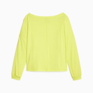 Playera para entrenar de manga larga STUDIO UNWIND para mujer, Yellow Burst, extralarge