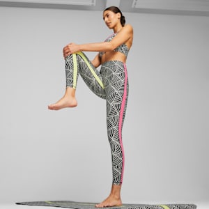 PUMA x LEMLEM Women's High Waisted 7/8 Training Leggings, PUMA Black-Ghost Pepper, extralarge