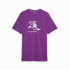 PUMA x CIELE 'The Work is the Work' Running Tee, Purple Pop, extralarge