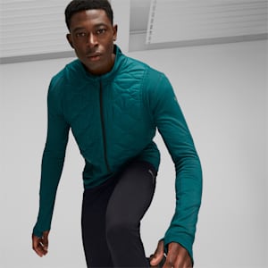 RUN CLOUDSPUN WRMLBL Men's Running Jacket, Malachite, extralarge-GBR