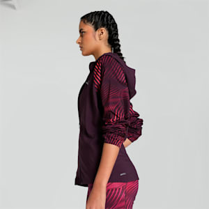 Favourite Velocity Printed Woven Women's Running Jacket, Midnight Plum-AOP, extralarge-IND