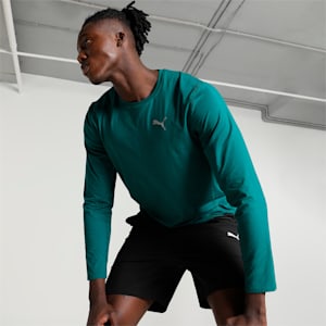 RUN CLOUDSPUN Men's Long Sleeve Running T-shirt, Malachite, extralarge-IND