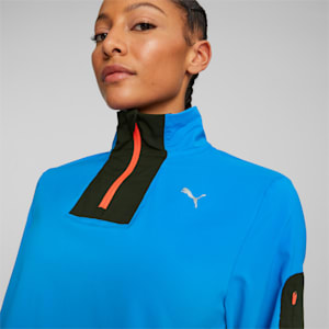 Half-Zip Running Jacket Women, Ultra Blue, extralarge-GBR