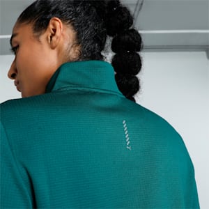 Micro Fleece Women's Running Pullover, Malachite, extralarge-IND