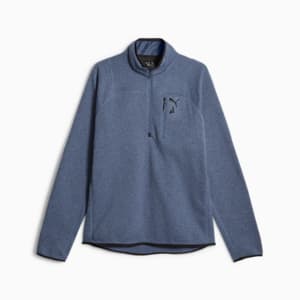 メンズ ランニング シーズンズ  ハーフジップ フリース, Inky Blue Heather, extralarge-JPN