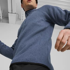 メンズ ランニング シーズンズ  ハーフジップ フリース, Inky Blue Heather, extralarge-JPN