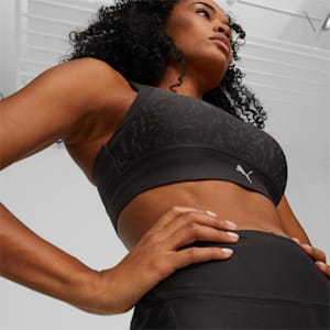 Run Reflective Women's Printed High-Impact Running Bra, PUMA Black, extralarge-IND