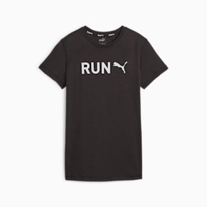 RUN PUMA Women's Training T-shirt, PUMA Black-Q3 Reflective Graphic, extralarge-IND