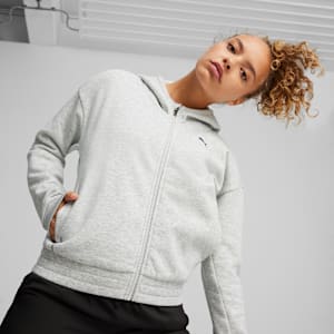 Train Favorite Women's Full-Zip Training Fleece, Light Gray Heather, extralarge