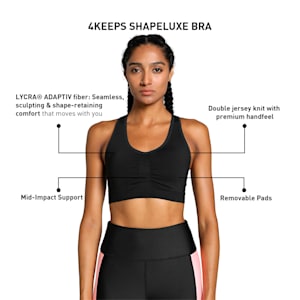 4Keeps Shapeluxe Women's Training Bra, PUMA Black, extralarge-IND