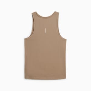 M RUN Men's Running Tank Top, Hazelnut, extralarge