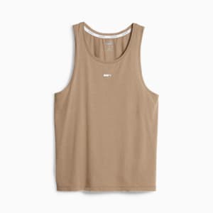 M RUN Men's Running Tank Top, Hazelnut, extralarge