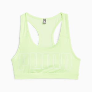 4Keeps Women's Graphic Training Bra, Speed Green-Puma Fit AOP, extralarge