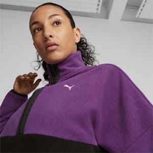 ウィメンズ トレーニング PUMA FIT 1/2 ジップ フリース, Purple Pop-PUMA Black, extralarge-JPN