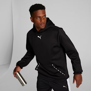 Sudadera con capucha para hombre PUMA Fit, PUMA Black, extralarge