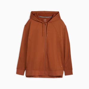 WOMEN'S CLOUDSPUN Full-Zip Training Hoodie, Teak, extralarge