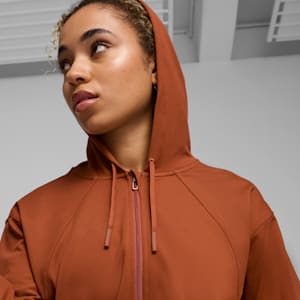 WOMEN'S CLOUDSPUN Full-Zip Training Hoodie, Teak, extralarge