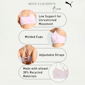 MOVE CLOUDSPUN Women's Training Bra, Grape Mist, extralarge-IND