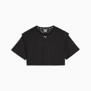 PUMA FIT Mesh Women's Crop Tee, PUMA Black, extralarge