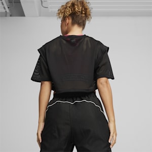 PUMA Fit Mesh Women's Crop Training T-shirt, PUMA Black, extralarge-IND
