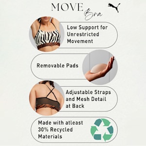 MOVE ANIMAL REMIX Women's Training Bra, Sugared Almond, extralarge-IND