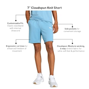 Cloudspun Men's Knit Training Shorts, Zen Blue, extralarge-IND