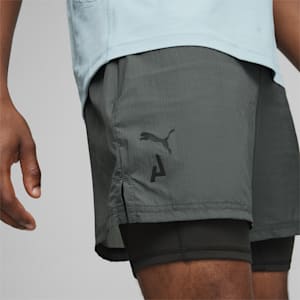 SEASONS 2-in-1 Men's Running Shorts, Mineral Gray-PUMA Black, extralarge-IND