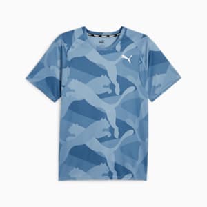 T-shirt Ultrabreathe PUMA FIT Homme, Zen Blue-Q2 print, extralarge