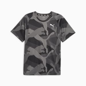 PUMA Fit Ultrabreathe Men's Training T-shirt, PUMA Black-Q2 print, extralarge-IND