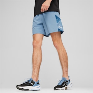 Shorts con pierna de 17cm para hombre PUMA FIT, Zen Blue-Q2 print, extralarge